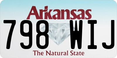 AR license plate 798WIJ