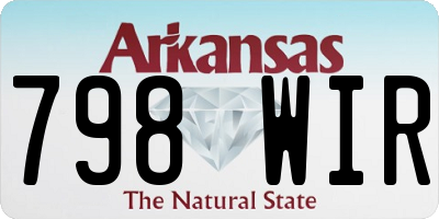 AR license plate 798WIR
