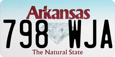 AR license plate 798WJA