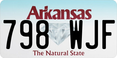 AR license plate 798WJF