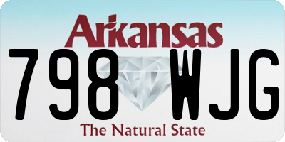 AR license plate 798WJG