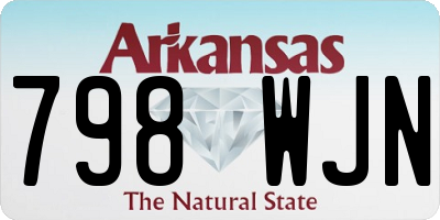 AR license plate 798WJN