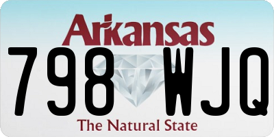 AR license plate 798WJQ