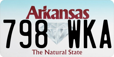 AR license plate 798WKA