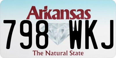 AR license plate 798WKJ