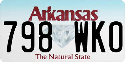 AR license plate 798WKO