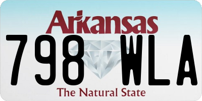 AR license plate 798WLA
