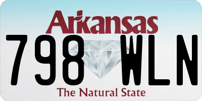 AR license plate 798WLN