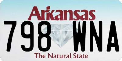 AR license plate 798WNA
