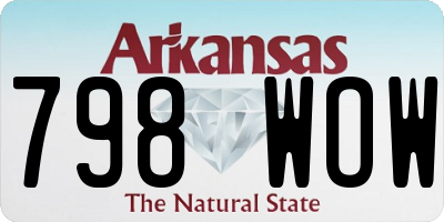 AR license plate 798WOW