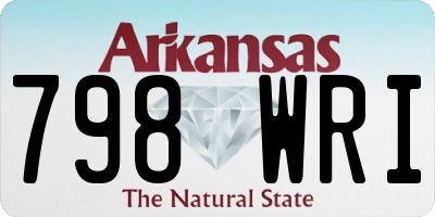 AR license plate 798WRI