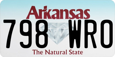 AR license plate 798WRO