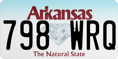 AR license plate 798WRQ