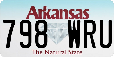 AR license plate 798WRU