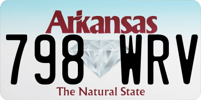 AR license plate 798WRV