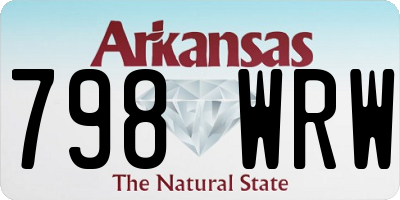 AR license plate 798WRW