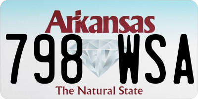 AR license plate 798WSA