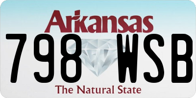 AR license plate 798WSB