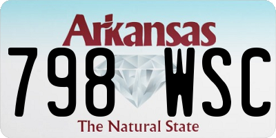 AR license plate 798WSC