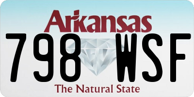 AR license plate 798WSF