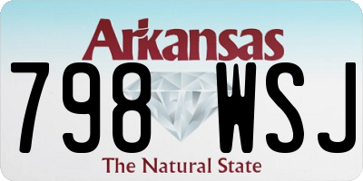 AR license plate 798WSJ