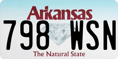 AR license plate 798WSN