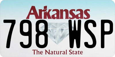 AR license plate 798WSP