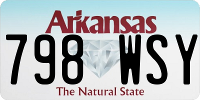 AR license plate 798WSY