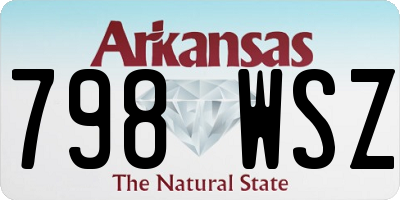 AR license plate 798WSZ