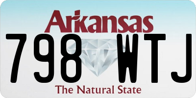 AR license plate 798WTJ