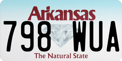 AR license plate 798WUA
