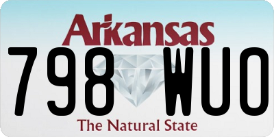 AR license plate 798WUO