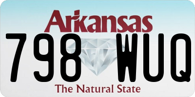 AR license plate 798WUQ