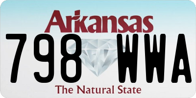 AR license plate 798WWA