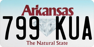 AR license plate 799KUA