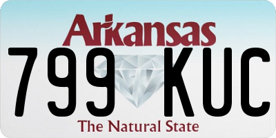 AR license plate 799KUC
