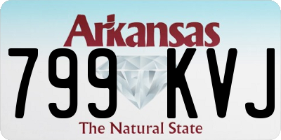 AR license plate 799KVJ