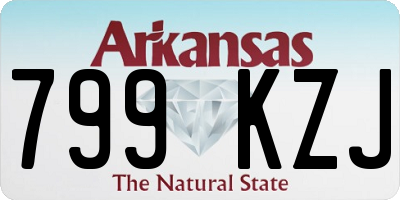 AR license plate 799KZJ