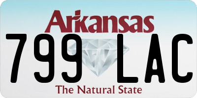 AR license plate 799LAC