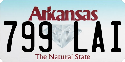 AR license plate 799LAI
