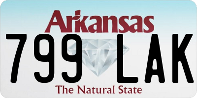 AR license plate 799LAK