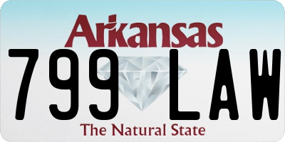 AR license plate 799LAW