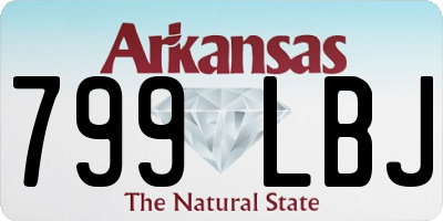 AR license plate 799LBJ