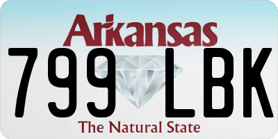 AR license plate 799LBK