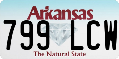 AR license plate 799LCW