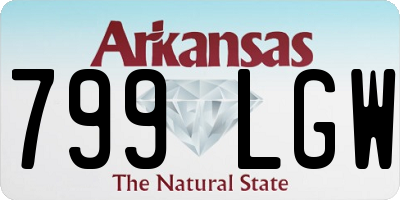 AR license plate 799LGW