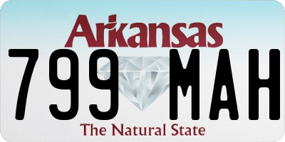AR license plate 799MAH