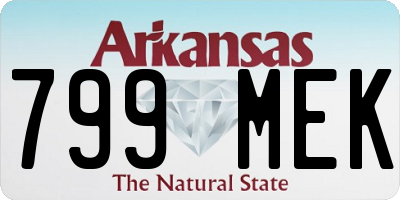 AR license plate 799MEK