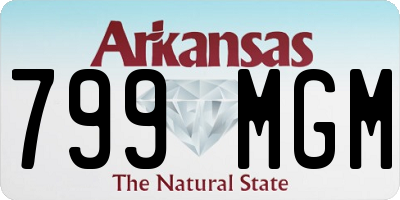 AR license plate 799MGM