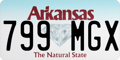 AR license plate 799MGX